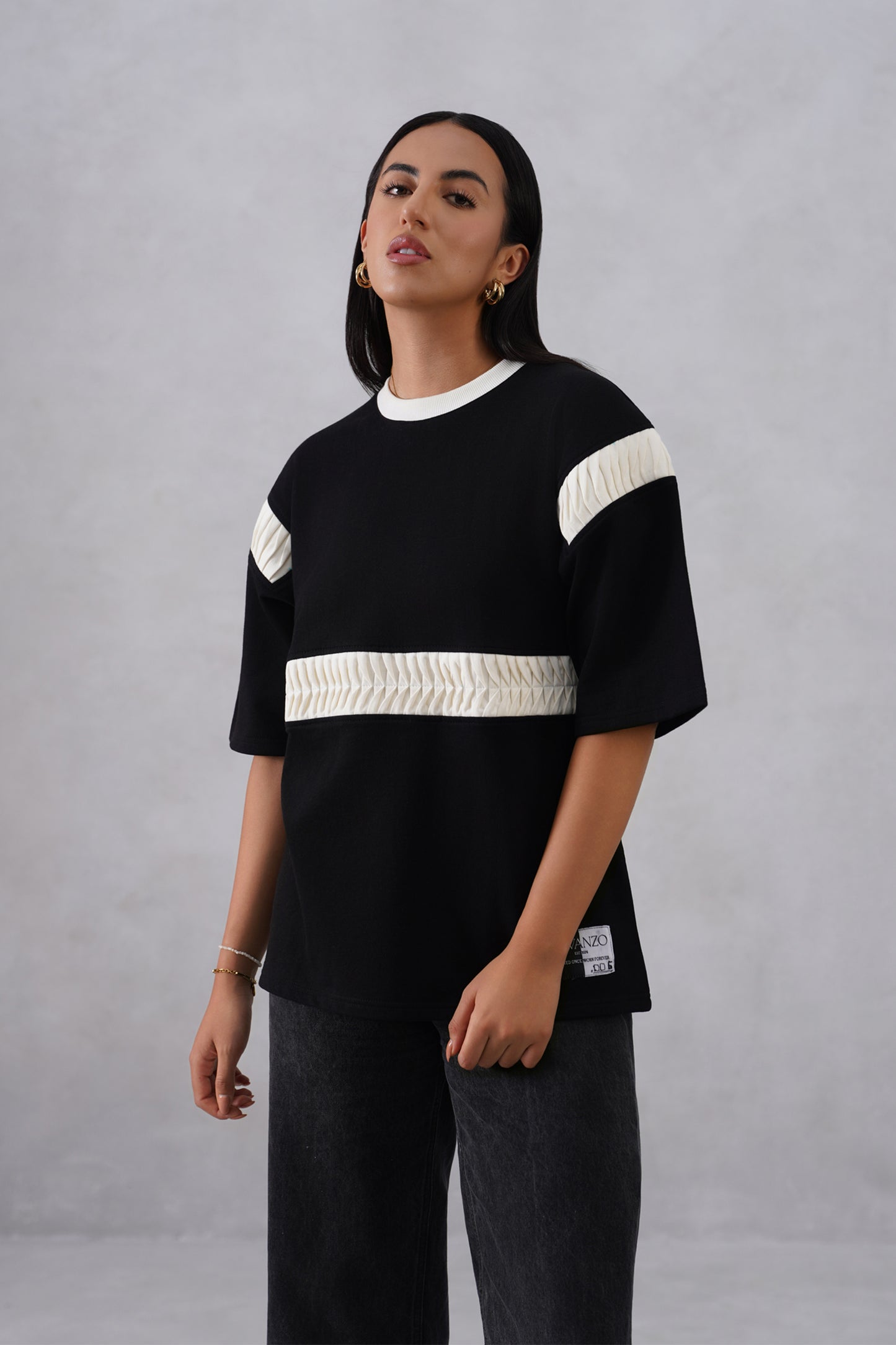 Chronicles in cloth (Black) Black-White Tshirt