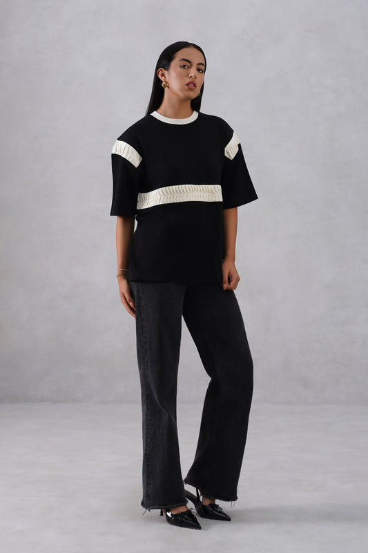 Chronicles in cloth (Black) Black-White Tshirt