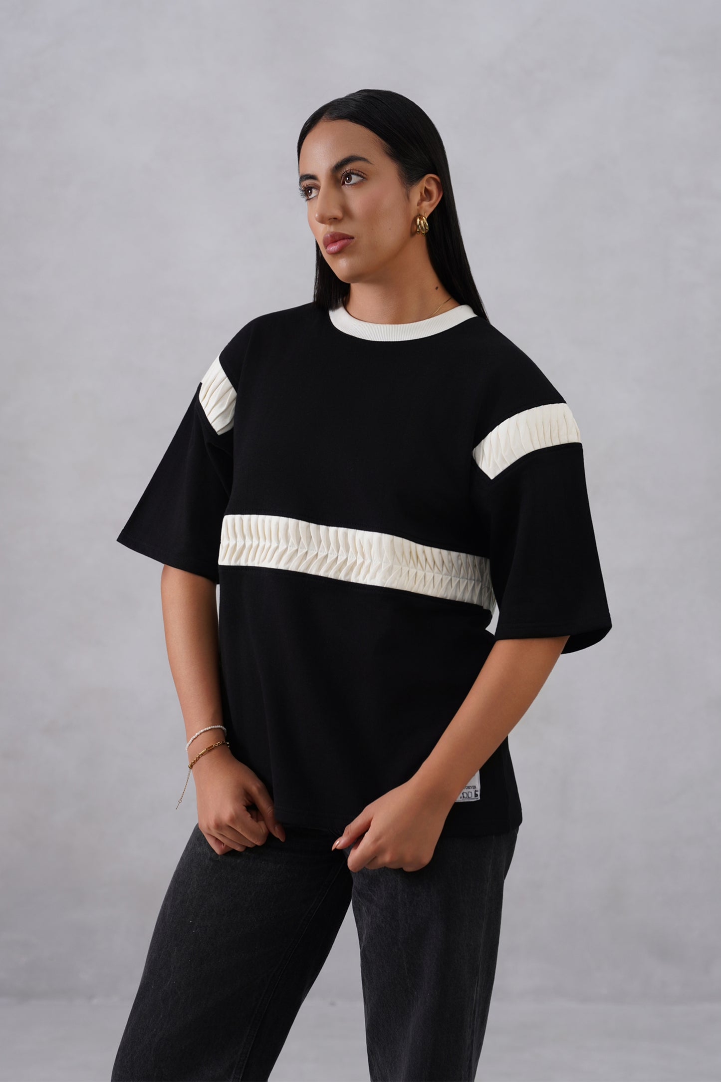 Chronicles in cloth (Black) Black-White Tshirt