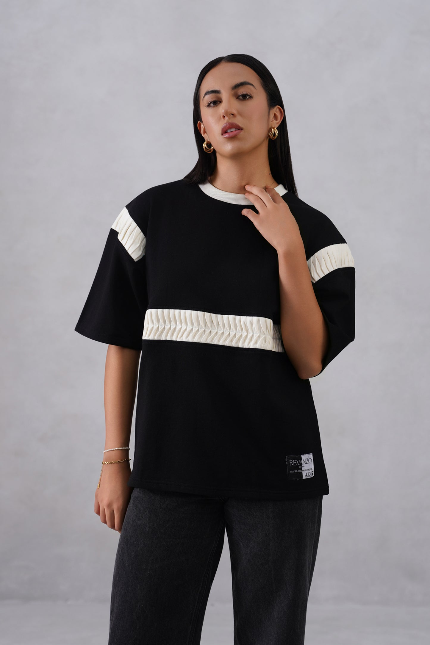 Chronicles in cloth (Black) Black-White Tshirt