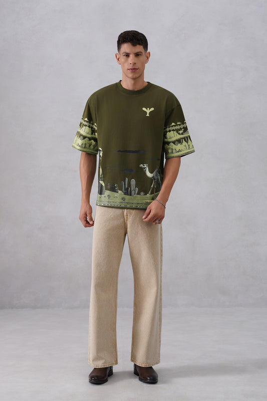 Mirage in Green | Mirage in Orange (Camel orange,olive green)