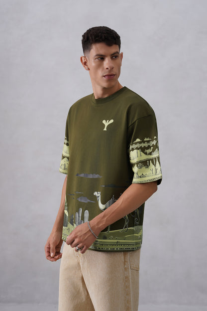 Mirage in Green | Mirage in Orange (Camel orange,olive green)